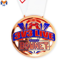 Custom 3v3 football medals for kids