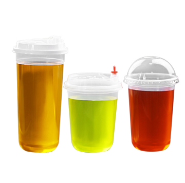 Wholesale U Shape Pearl Milk Tea Pudding Cups with Lid