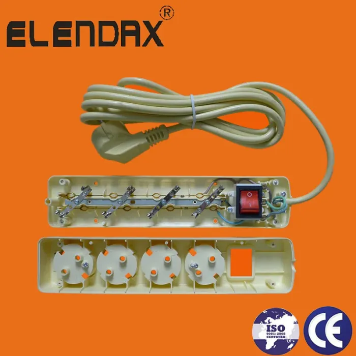 Европейский 4-контактный удлинитель шнура питания E5004ES