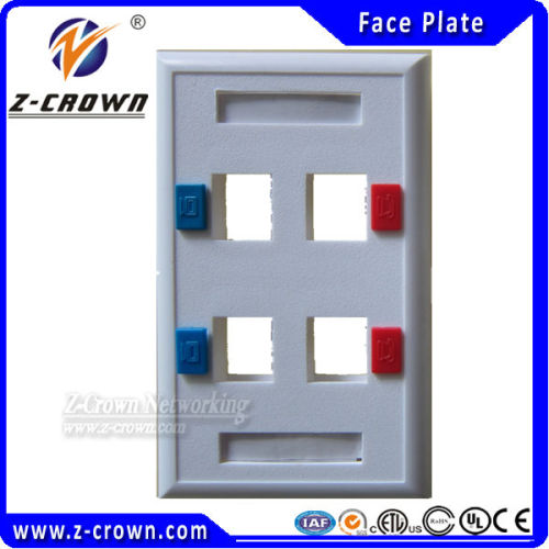 made in china US rj45 face plate with 1/2/3/4/6 port for network cabling