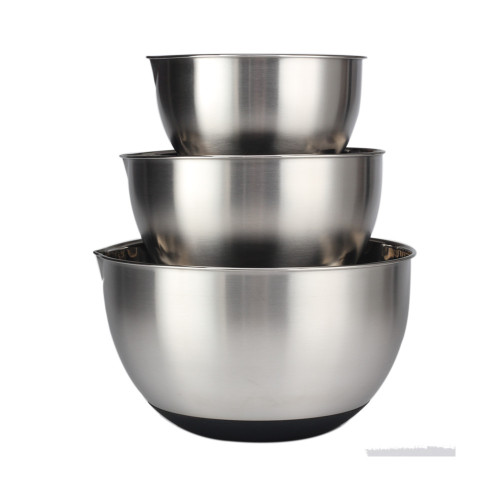Stainless Steel Mixing Bowl Set of3pcs for Kitchen