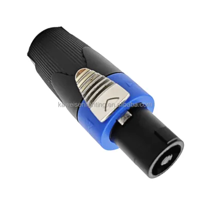 ABS 4 Pin Male Speaker Audio & Microphone Cable Connector Plug Twist Lock Adapter for Neutrik Speakon NL4FC