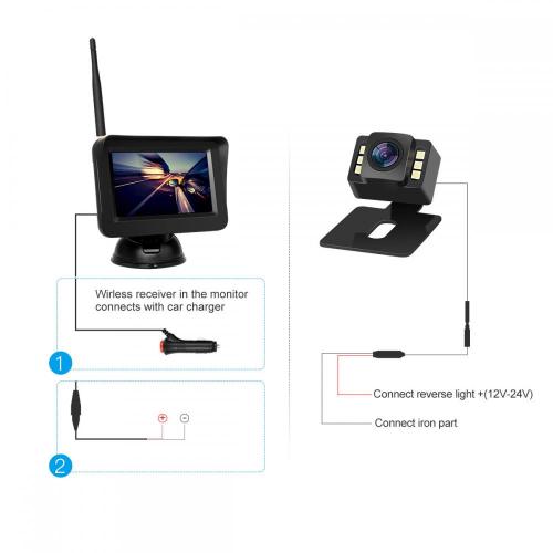 4.3inch Wireless Rear View Backup Camera Kit