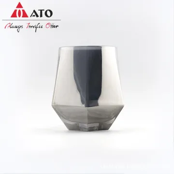 ATO Polygonal Angle Smoky Grey Tumbler Glass