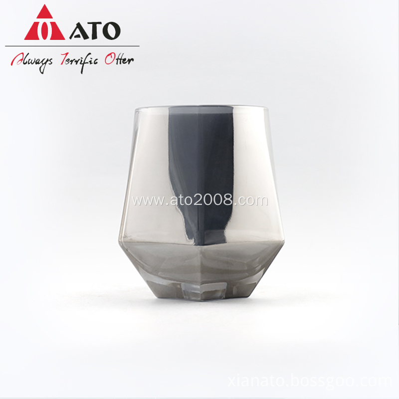 ATO Polygonal Angle Smoky Grey Tumbler Glass