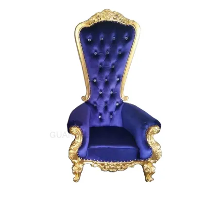 Golden Luxury King and Queen Throne Sofa Chair for Wedding