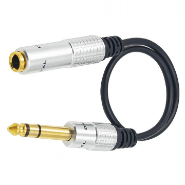 OEM Gold Plated 6.3mm FEMALE-MALE Audio Cable for Microphone Guitar Projector