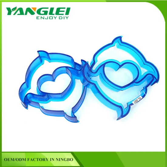 Dolphin and Heart Shaped Sandwich Cutter Cookie Biscuit Cutter Kitchen Tools