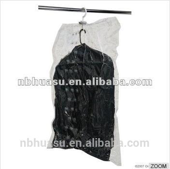 clear hanging vacuum storage bag for clothes
