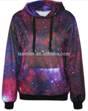 Custom sublimation printed sweatshirts galaxy hoodie