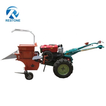 Compact One-Row Maize Harvester for Walking Tractors