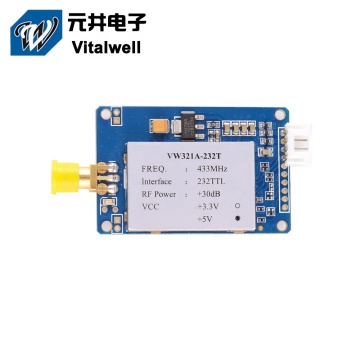 232TTL 433MHz 2km Modul Transceiver Pemancar UART Nirkabel - VW321A