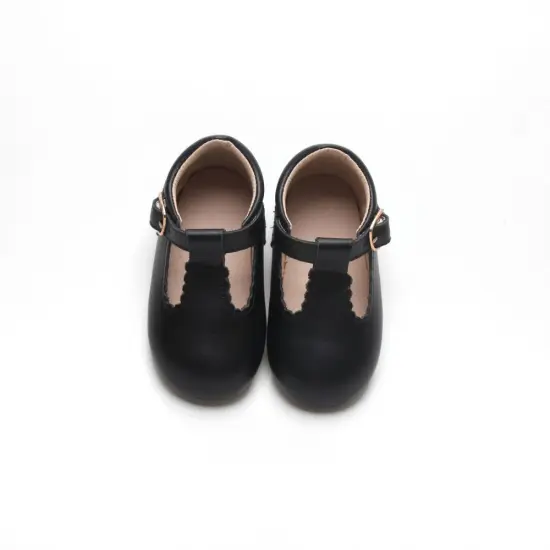 Black Infant Baby Girls And Boys Dress Shoes