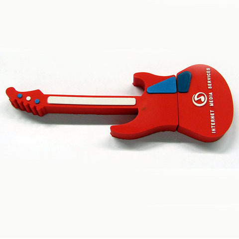 PVC Guitar Shaped USB Flash Disk Memory Stick