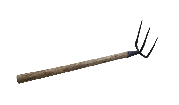 Three tooth rake