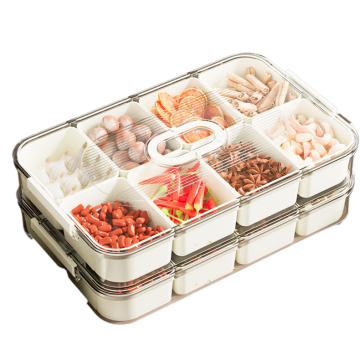 8pcs Clear Snack Box Horging Arouge с крышкой и ручкой - Организатор для хранения шаркота