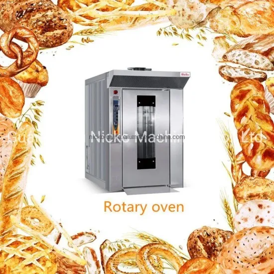 64 Trays Stainless Steel Gas Rotary Baking Oven