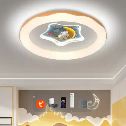 Smart Children's Ceiling Light: Voice-Controlled LED Dimmable Night Light - Tuya/Casambi/Matter Compatible