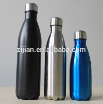 500ml food grade stainless steel double wall thermal vacuum flask cola shape sport water bottle