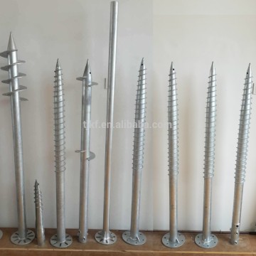 ground screw pole anchor for solar panel mounting system