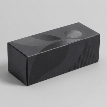 Custom Black Folding Cartons with Glossy Spot UV