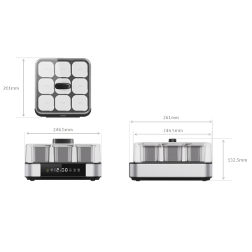 fabricante de iogurte máquina automática de iogurte com 9 potes