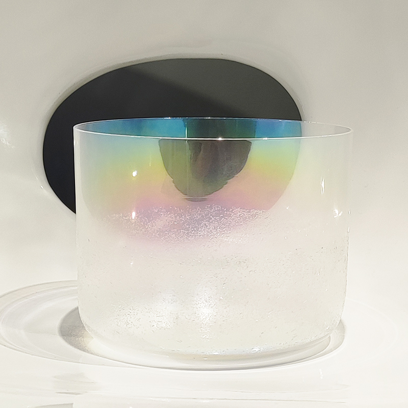 Q`re white alchemy crystal singing bowl