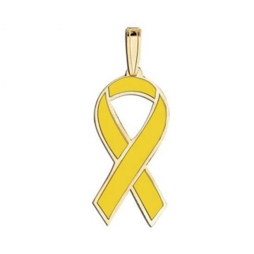Yiwu Aceon Stainless Steel Awareness Ribbon Gold Charm Pendant