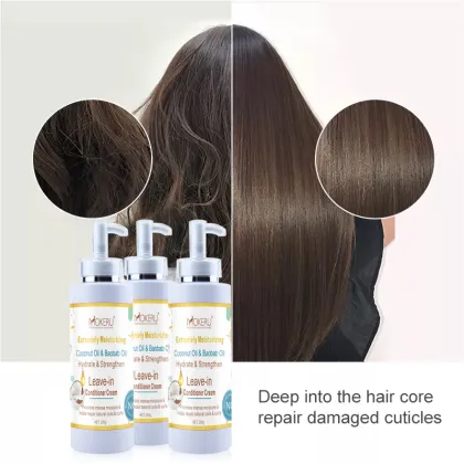 Private Label Custom Leave-in Deep Repair Herbal Coconut Oil Conditioner in Bulk