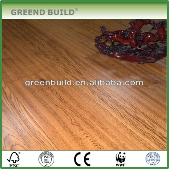 Natural Wire Brushed Oak Wood Flooring Guangzhou factory