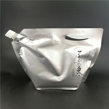 食品グレードのフルーツジュースワイン包装-カットハンドル付きバッグ