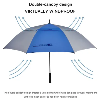 Worldwide Promotional Advertising Double Layer Auto Golf Umbrella