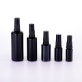 Black glass round shoulder spray bottle