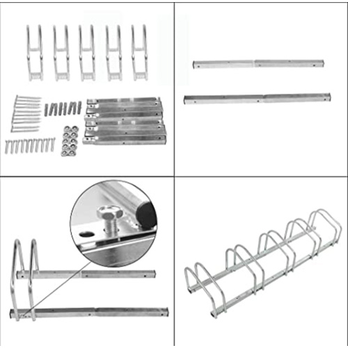 6 Bicycle Floor Parking Adjustable Storage Stand