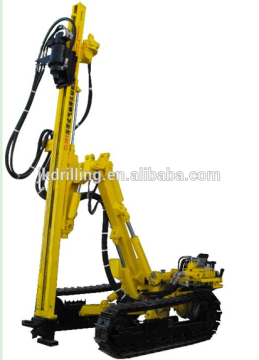 Crawler mounted pneumatic deep rock drill rig for quarry blasting