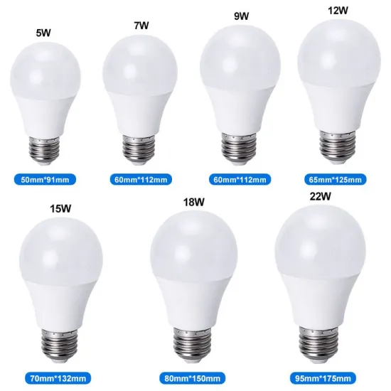 LED Bulbs - 5W to 20W B22 E27 Lamp Bulbs with Plastic Cover