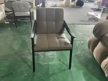 minimalist modern design leather armchair dining chair