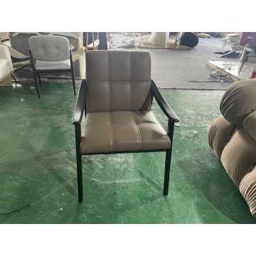 minimalist modern design leather armchair dining chair