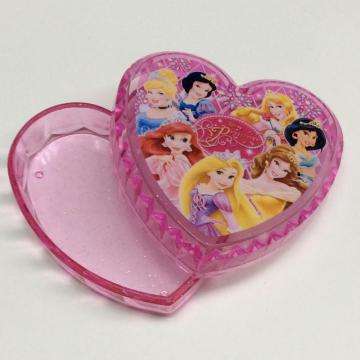 Caja de almacenamiento de plástico en forma de corazón de Disney