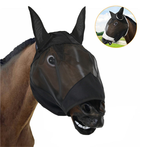 Novo designer máscara de mosca de cavalo respirável confortável
