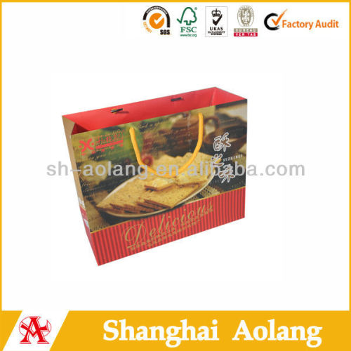 famous Brand paper food box with handle