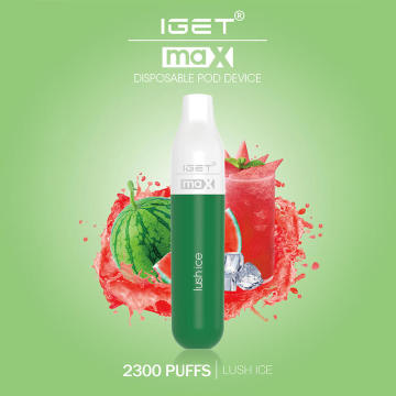 새로운 Iget Max 2300puffs 일회용 vape