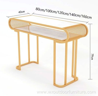 Best Price Modern Style Beauty Salon Furniture Velvet Marble Salon Nail Manicure Table