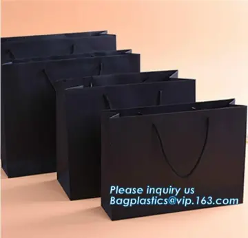 Customized gloss Black Paper Gift Bag, cash gift bag, paper bag gift shopping bag with handle