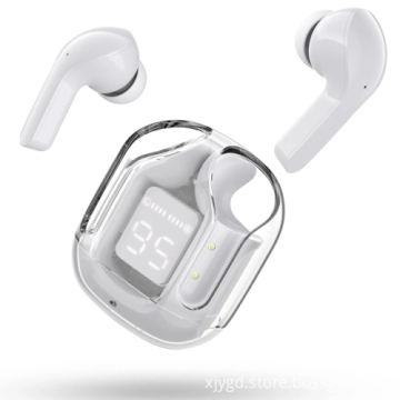 BT30 Transparent Digital TWS Bluetooth Headphones with Heavy Bass and Copper Ring Horn