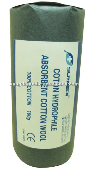 absorbent cotton wool roll BP 100g,200g,500g