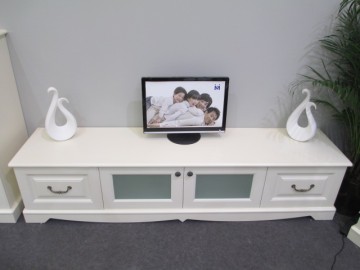 White long wooden TV stand MGR-9724