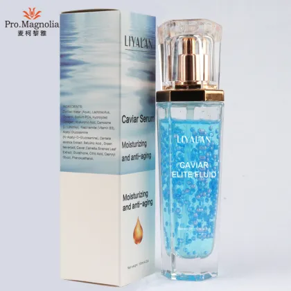 Private Label Custom Organic Pink Gold Blue Caviar Face Serum