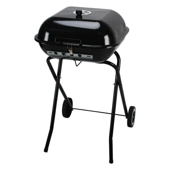 18 Inch Crossed Feet Trolley Hamburger Charcoal Barbecue Grill: New Upgrade