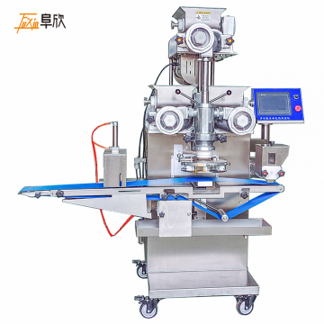 Macchina per produttori di cookie a tre colori: fabbricazione automatica di biscotti a doppio ripieno.